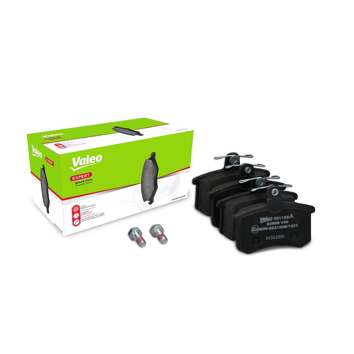Jeu de 4 plaquettes de frein VALEO ref. 301125A